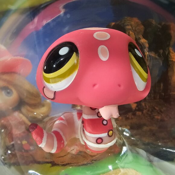 Hasbro Littlest Pet Shop #1849 Snake Blythe Pink Red Spots Stripes LPS NEW 2010 - Picture 4 of 8